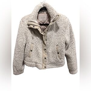 Blank NYC Cream Angel Eyes Faux Fur Teddy Jacket